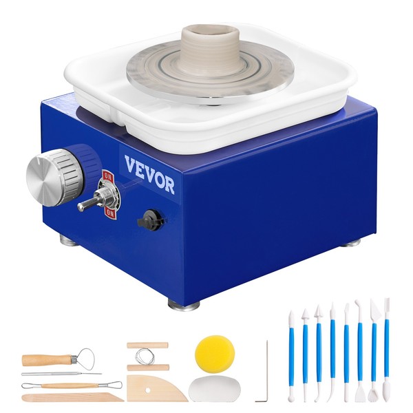 Vevor Elektrische TöPferscheibe Keramik Rad Maschine 30W 2 Drehscheiben 10Cm-image