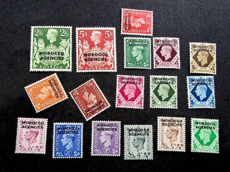nystamps Great Britain Offices Abroad Morocco Stamp # 246-262 MOGH $82 U26y1366