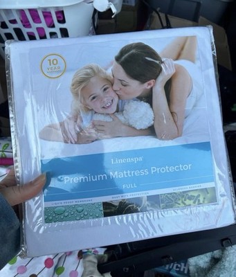 Linenspa Premium Full Mattress Protector Liquid Proof, Allergen Barrier New
