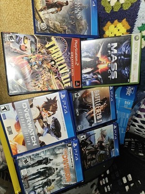 Sony Microsoft Ubisoft Blizzard EA Video Game Lot PS4 PS2 Xbox 360 w/ Cases