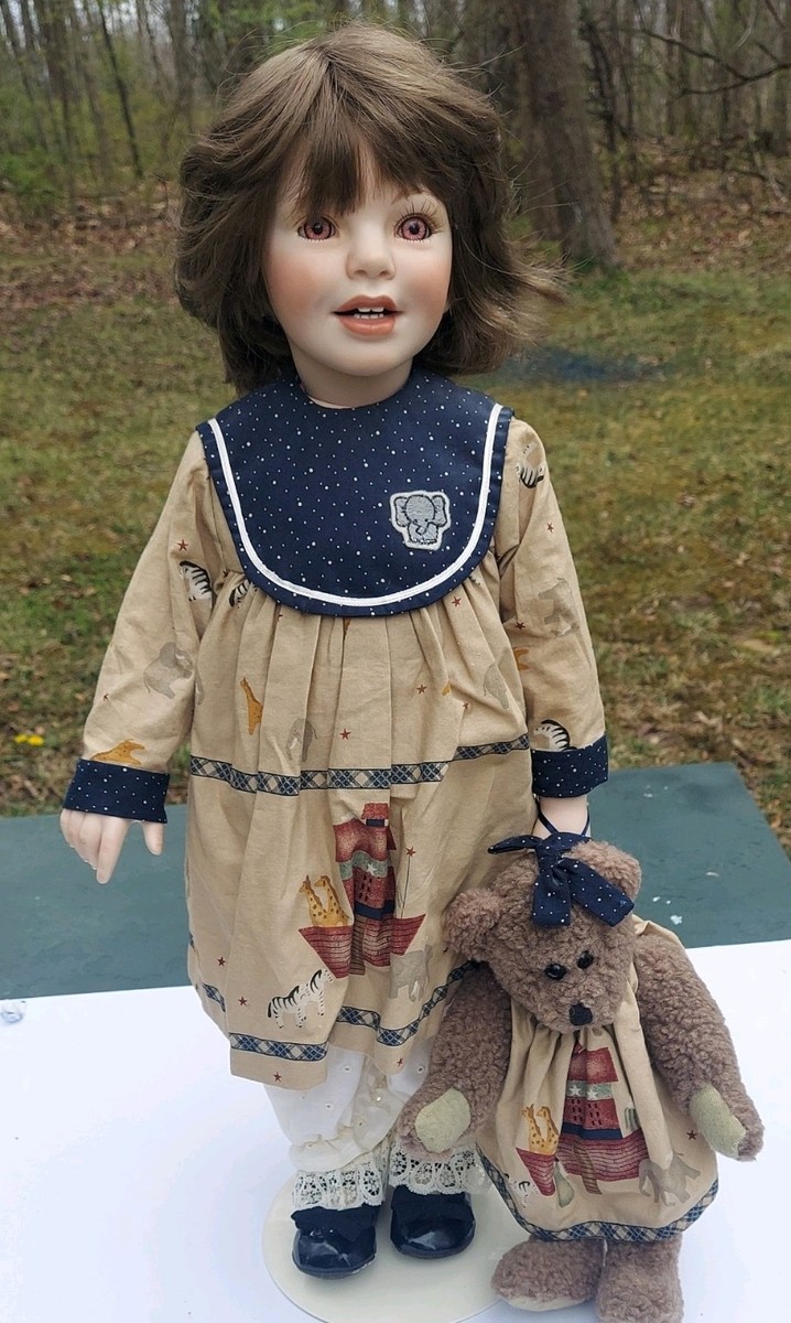 Donna Rubert LIZA Tall Porcelain Doll With Bear | eBay