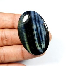Blue Tiger Eye Polished Cabochon Oval Shape Natural Gemstone Loose 56 Cts 11573