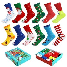 STEFORD Christmas Socks Set, 12 Pairs Warm Cotton Christmas Socks with Box for