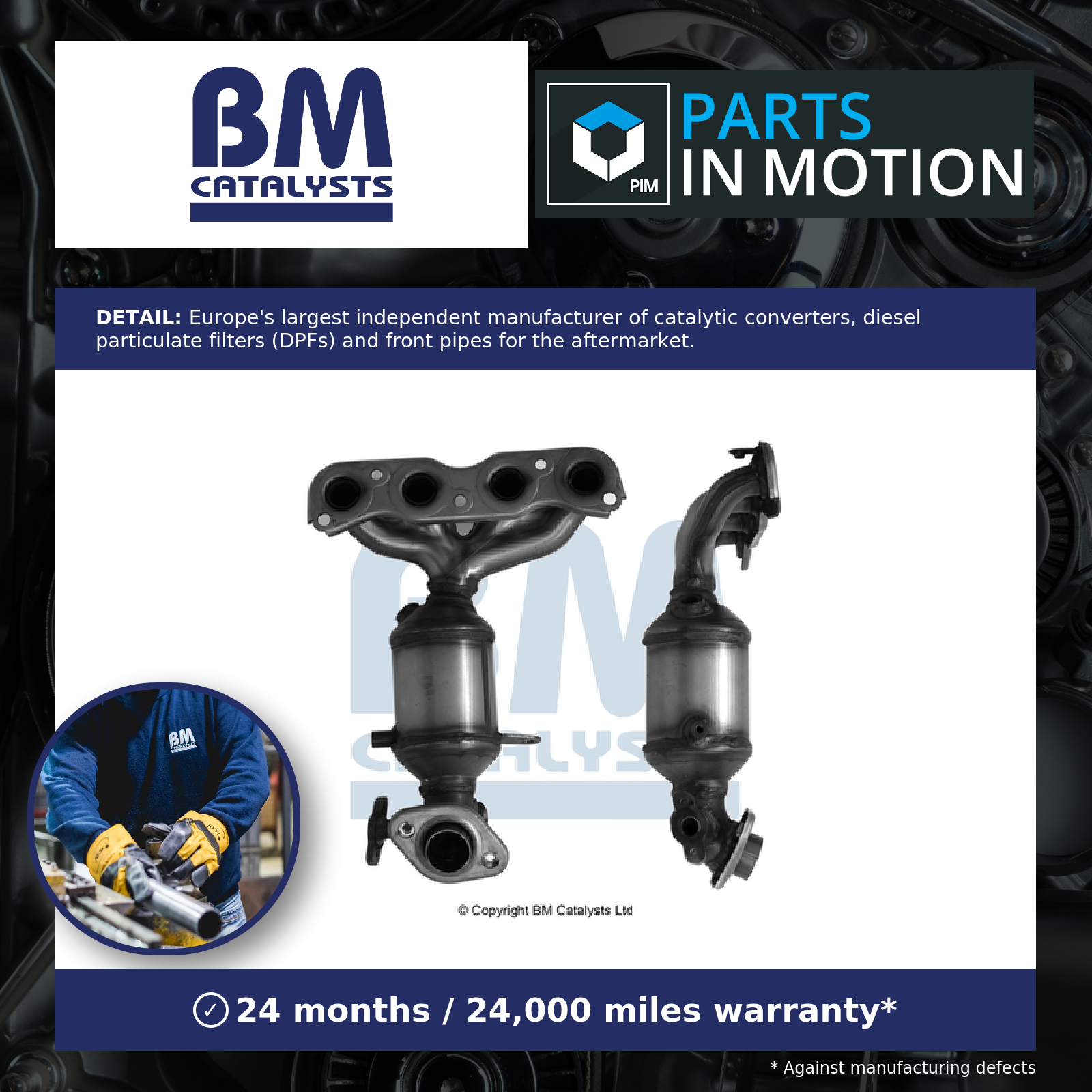 Catalytic Converter Type Approved BM92551H BM Catalysts 1411052R00H02 Quality