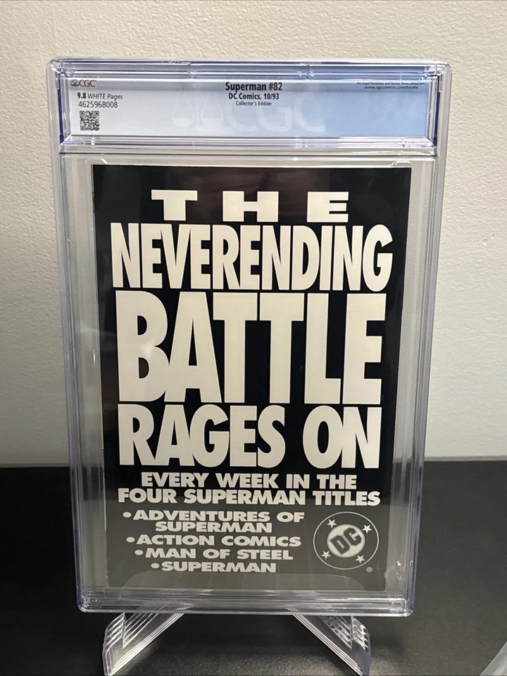 Superman #82 Chromium (DC 10/1993) Real Superman, Gr. Lantern, CGC 9.8 NM/MINT - Image 4 of 4