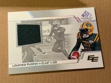Loucheiz Purifoy 2025 Upper Deck CFL Game Used Jersey Edmonton Elks