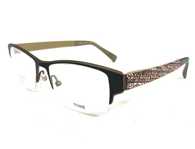 Jean Lafont Eyeglasses Frames HARMONIE 436 Matte Olive Green Brown 51-17-135