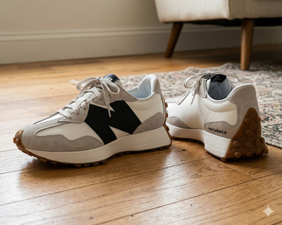 [SALE] new balance classics 327 womens - size 9 - Color:Moonbeam/Black - AUTH