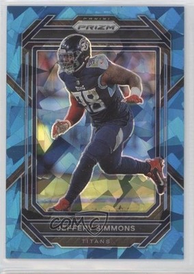 2022 Panini Prizm Blue Ice Prizm 62/99 Jeffery Simmons #289 10k8