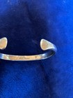 Clarence Bailon Santo Domingo silver stamped cuff bracelet fits 6" wrist in GUC — photo 3