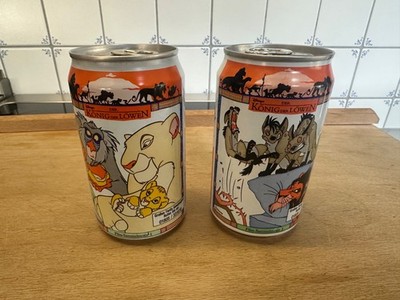 2 x Fanta Can Dose 12.1995 und 01.1996, König der Löwen, Motiv 1, 3  90s vintage