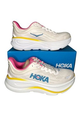 Hoka Bondi 9 Running Shoes Albst Alabaster Birch Women's Size 11B