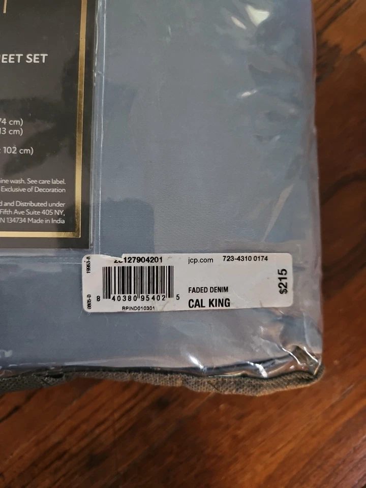 NEW Fieldcrest Luxury Sheet Set RETAIL $215, California King - Image 3 of 4
