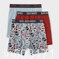 BEST PRICE!!! Men's Buck Naked Boxer Briefs 3-Pack - Buy 3, Get 1 Free Random