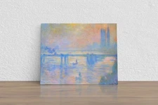 Claude Monet "Charing Cross Bridge" Canvas Print Wall Art Home Decor