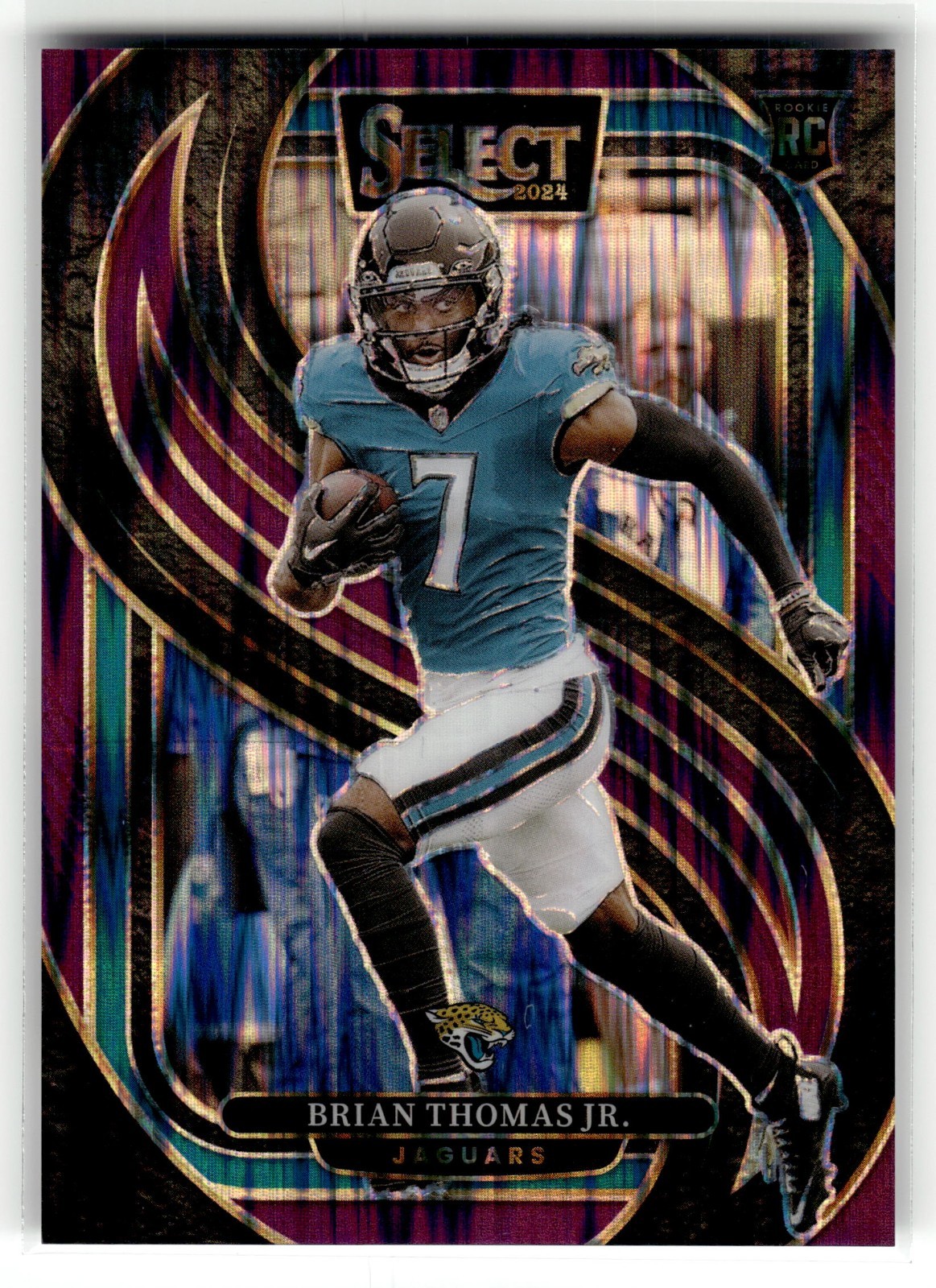 BRIAN THOMAS JR 2024 Panini Select RC #143 Purple Prizm Shock 236/360 Jaguars