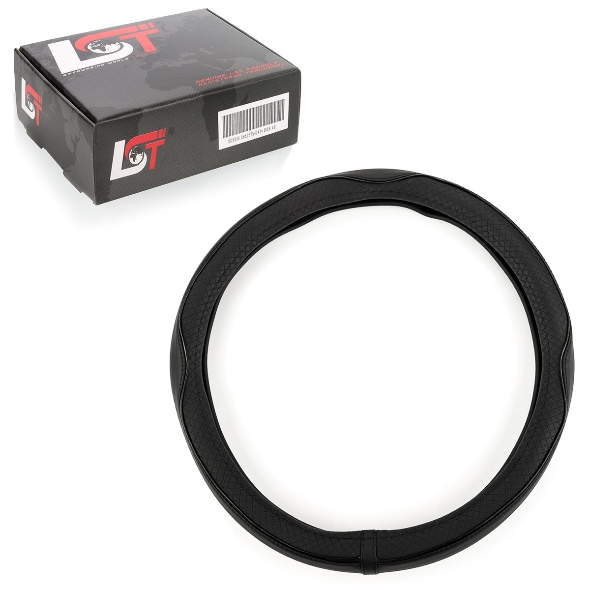 Steering Wheel Cover Ø 38x9cm 15x3, 5 Inch Black for Mazda