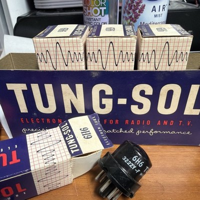 Vintage Tung-Sol 7-Pin Electron Tube Radio 6H6 Brand New Old Stock