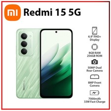 Xiaomi Redmi 15 5G 8GB 256GB GREEN Dual SIM Unlocked Android Cell Phone