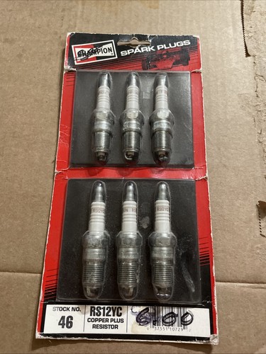 Champion RS12YC Copper Plus Spark Plugs #46 (Pack of 6) ! NOS ! - Picture 1 of 2