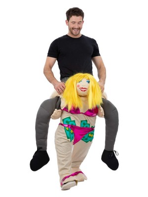 Carry Me Piggyback Costume Stripper Comedy Novelty Stag Fancy Dress Outfit Adult