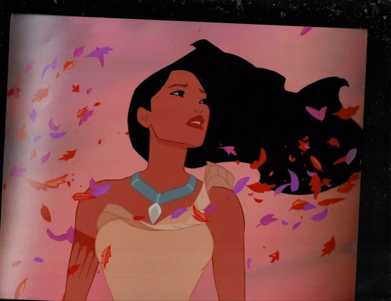 SUPER RARE!! 8X10 VINTAGE ORIGINAL CARTOON "POCAHANTAS" MOVIE SCENE PHOTO!!
