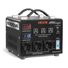 VEVOR Voltage Converter Transformer 6000VA Step Up/Down 110 to 220V/220 to 110V
