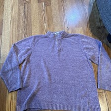 vintage Alfred Dunner Lavender Chenille Sweater Womens Large
