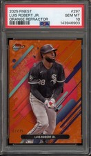 2025 Topps Finest LUIS ROBERT JR #297 Rare Orange /15 White Sox PSA 10
