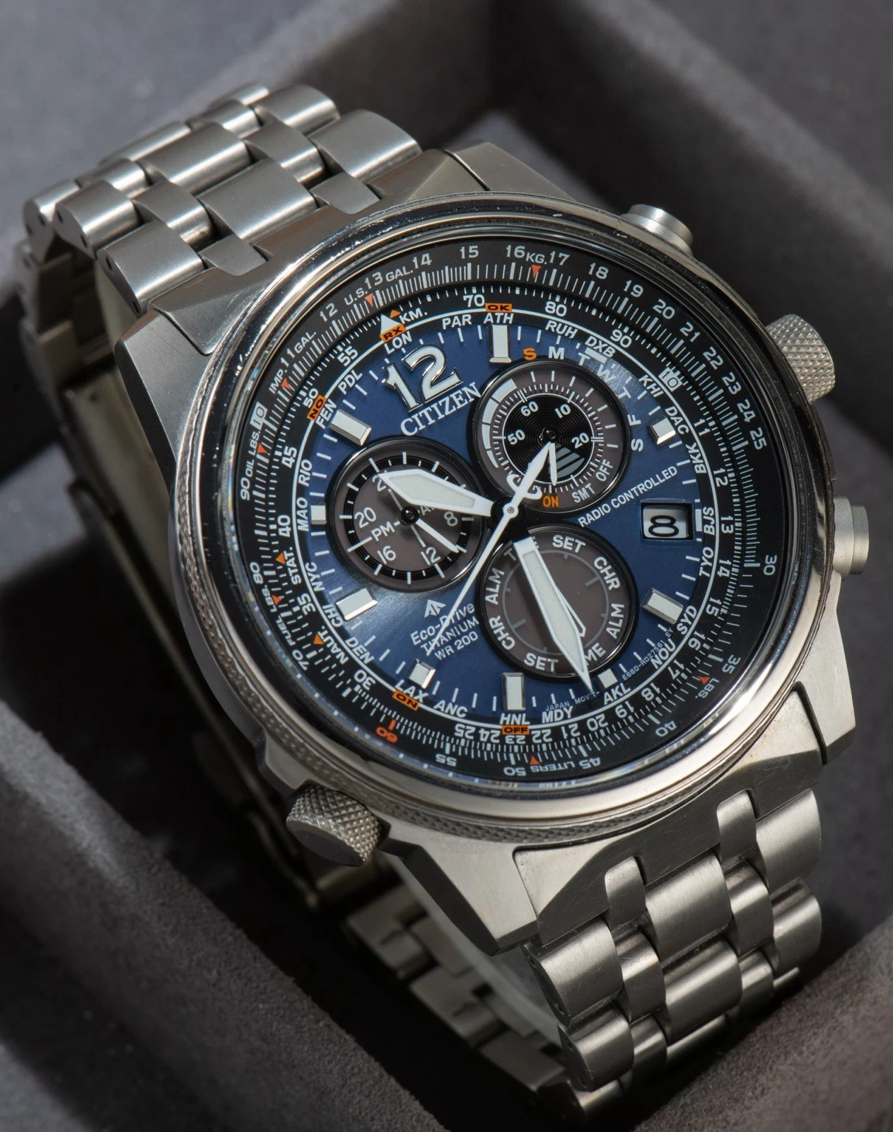 CITIZEN PROMASTER CB5850-80L Titanium World Time Radio Controlled Men's Watch