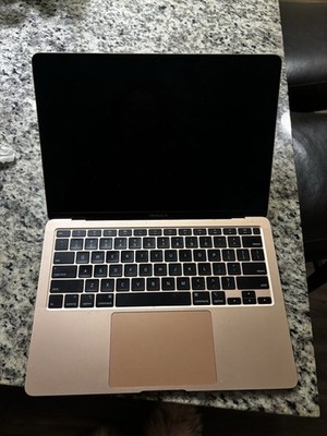 Apple MacBook Air Gold 13-inch Laptop Backlit Keyboard Bluetooth Wi-Fi