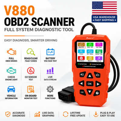 V880 OBD2 Car Scanner Full System Diagnostic Tool Check Engine Code Reader US