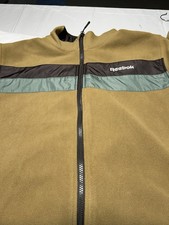 Reebok Full Zip Fleece Men's XL Dark Khaki Comfortable  Cozy NWT MSRP 80