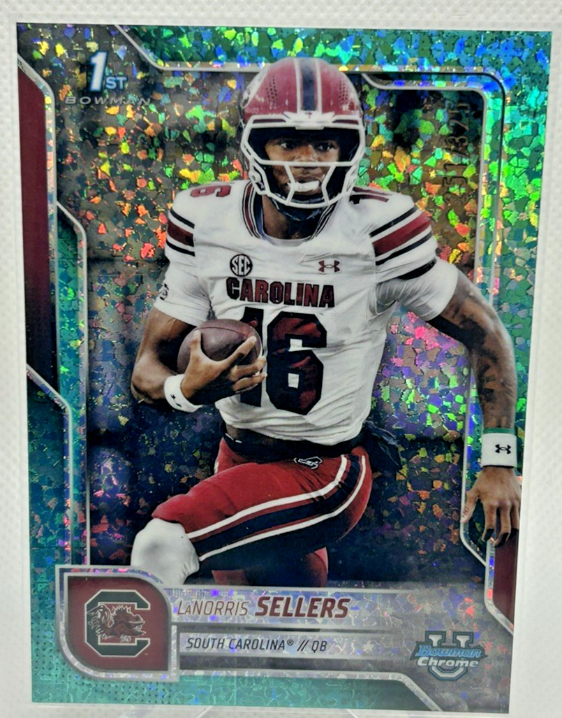 2025 Bowman U Chrome LaNORRIS SELLERS Aqua Mini-Diamond Refractor #/325 RC #168