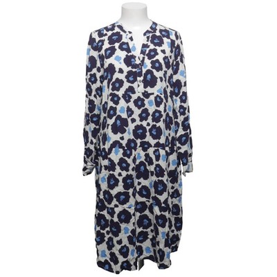 Milano Italy, Kleid, Größe: 38, Blau/Weiß/Mehrfarbig, Viskose, Leopard #cYD