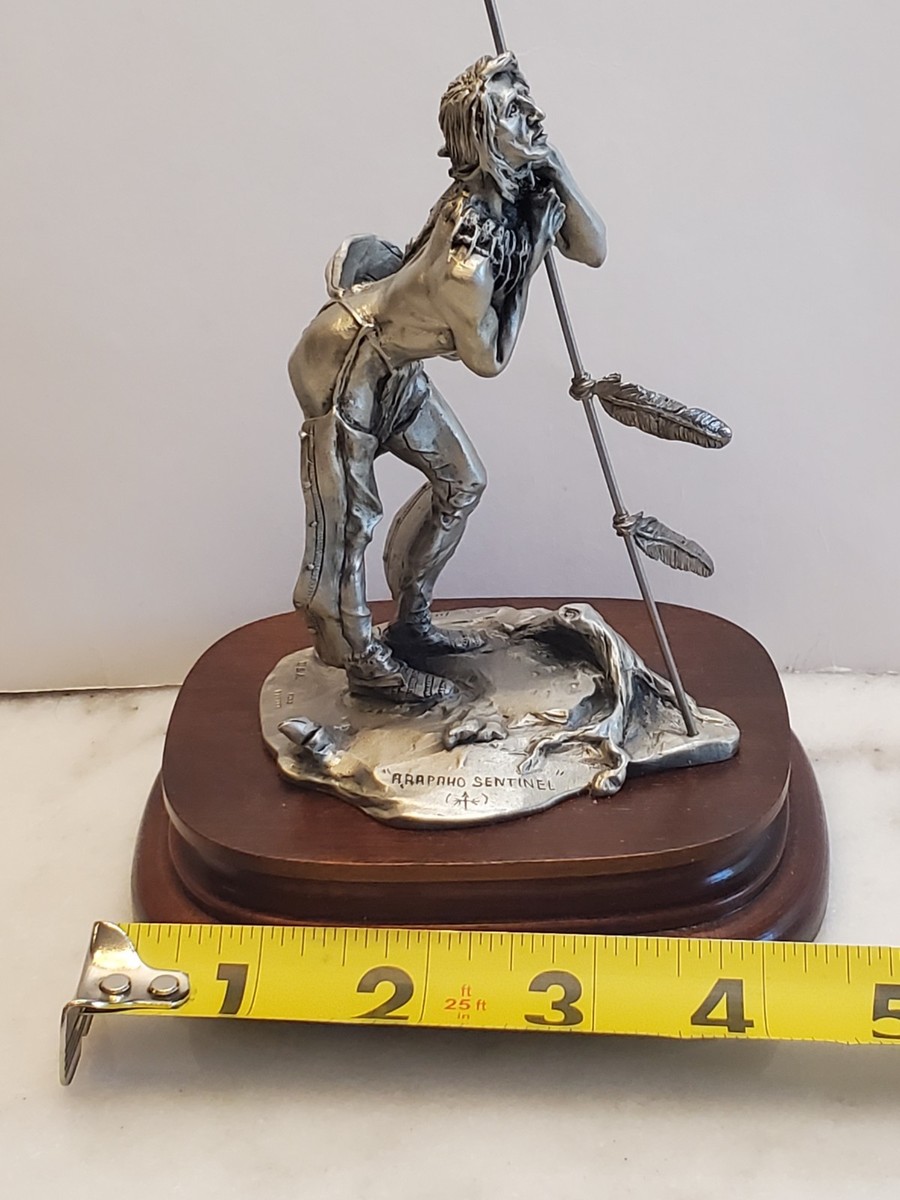 Vintage Chilmark Pewter Arapaho Sentinel by artist Michael Boyett