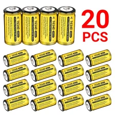 20Pack 2800mAh RCR123A Rechargeable Batteries CR123A 16340 Rechargeable Battery