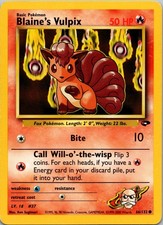 Blaine's Vulpix 66/132 Common Gym Challenge Pokemon Unlimited Moderately Played on eBay