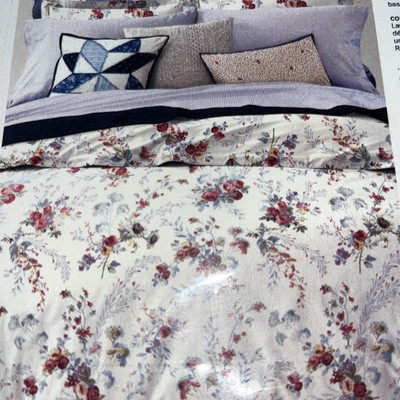 Ralph Lauren Addison Floral Full /Queen  Duvet Cover White Multi