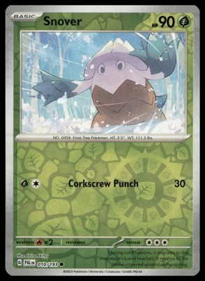 Snover 010/193 Common Paldea Evolved Pokemon Reverse Holo NM