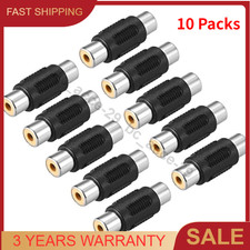 10Packs AV RCA Audio Video Female to Female Jack Coupler Adapter Connector