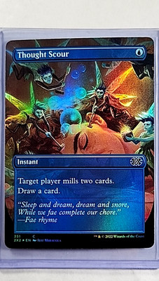 MTG Magic The Gathering 2X2 Double Masters Borderless Foil #351 Thought Scour