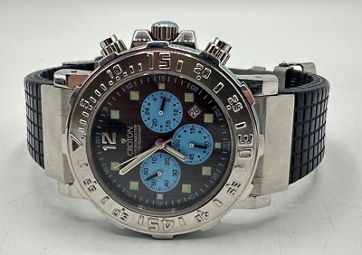 Men's Croton Chronomaster Stainless Steel Quartz Watch Pre-owned