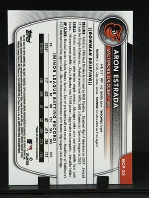 2025 Bowman - Aron Estrada - 1st Bowman Chrome Reptilian Refractor