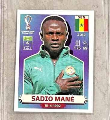 Sadio Mane SEN 19 White Parallel 2022 FIFA World Cup Qatar Panini Sticker A