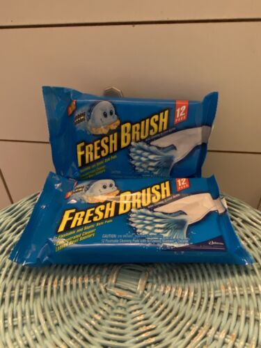 2 Scrubbing Bubbles Fresh Brush Flushable toilet cleaning Refill Pads 12 each