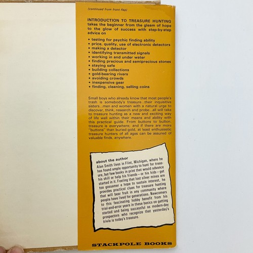 Introduction to Treasure Hunting Alan Smith Hardcover Book 1971 Metal Detecting - Picture 17 of 24
