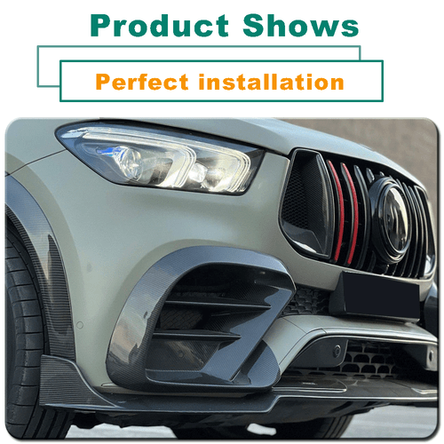 Fit For Benz W167 C167 GLE450 Sport Coupe Real Carbon Front Fins Air Vent Cover - Bild 15 von 15