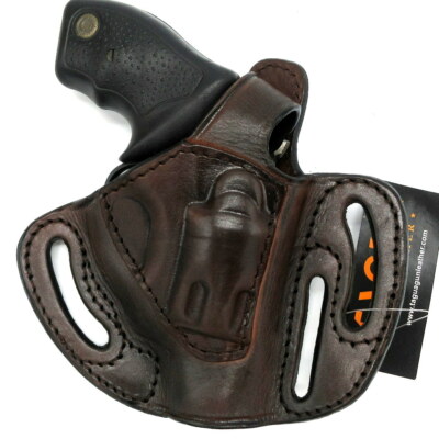 PREMIUM SERIES Right Hand Brown Thumb Break Belt Holster for TAURUS 605 856 2''