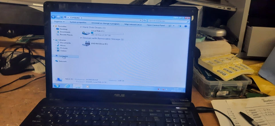 Asus K52F Intel i3 3rdgen @2.4Ghz 300GB HDD 3GBRAM Win 7 HDMi slight fault (686 - Image 2 of 4